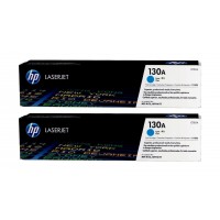 Set Cartuse Toner Original HP (130A) 2x CF351A Cyan, 2000 pagini si stick USB