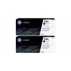 Set Cartuse Toner Original HP (508X) 2x CF360X Negru, 25000 pagini si stick USB