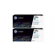 Set Cartuse Toner Original HP (508A) 2x CF361A Cyan, 10000 pagini si stick USB