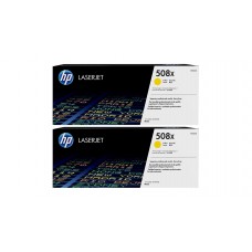 Set Cartuse Toner Original HP (508X) 2x CF362X Galben, 19000 pagini si stick USB