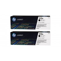 Set Cartuse Toner Original HP (312A) 2x CF380A Negru, 4800 pagini si stick USB