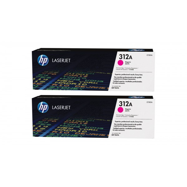 Set Cartuse Toner Original HP (312A) 2x CF383A Magenta, 5400 pagini si stick USB
