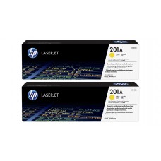 Set Cartuse Toner Original HP (201A) 2x CF402A Galben, 2800 pagini si stick USB