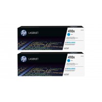 Set Cartuse Toner Original HP (410X) 2x CF411X Cyan, 10000 pagini si stick USB