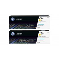 Set Cartuse Toner Original HP (410A) 2x CF412A Galben, 4600 pagini si stick USB