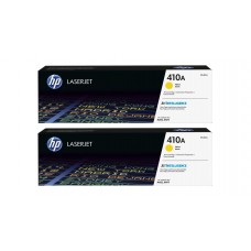 Set Cartuse Toner Original HP (410A) 2x CF412A Galben, 4600 pagini si stick USB