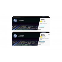 Set Cartuse Toner Original HP (410X) 2x CF412X Galben, 10000 pagini si stick USB