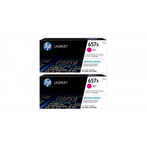 Set Cartuse Toner Original HP (657X) 2x CF473X Magenta, 46000 pagini si stick USB