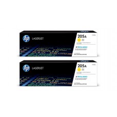 Set Cartuse Toner Original HP (205A) 2x CF532A Galben, 1800 pagini si stick USB