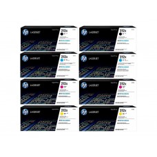 Set Cartuse Toner Original HP (212X) 2x W2120X Negru, 2x W2121X Cyan, 2x W2123X Magenta, 2x W2122X Galben, 86000 pagini si stick USB