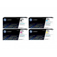 Set Cartuse Toner Original HP (212X) 1x W2120X Negru, 1x W2121X Cyan, 1x W2123X Magenta, 1x W2122X Galben, 43000 pagini si stick USB