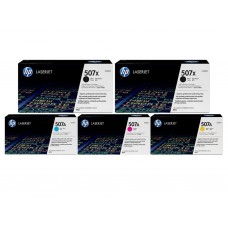 Set Cartuse Toner Original HP (507X/507A) 2x CE400X Negru, 1x CE401A Cyan, 1x CE403A Magenta, 1x CE402A Galben, 40000 pagini si stick USB