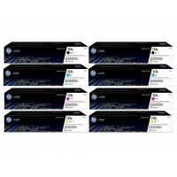 Set Cartuse Toner Original HP (117A) 2x W2070A Negru, 2x W2071A Cyan, 2x W2073A Magenta, 2x W2072A Galben, 6200 pagini si stick USB