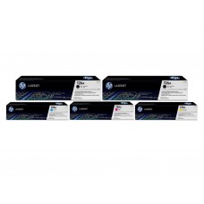 Set Cartuse Toner Original HP (126A) 2x CE310A Negru, 1x CE311A Cyan, 1x CE313A Magenta, 1x CE312A Galben, 5400 pagini si stick USB