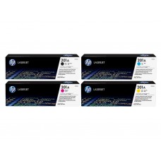 Set Cartuse Toner Original HP (201A) 1x CF400A Negru, 1x CF401A Cyan, 1x CF403A Magenta, 1x CF402A Galben, 5700 pagini si stick USB