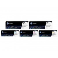Set Cartuse Toner Original HP (201A) 2x CF400A Negru, 1x CF401A Cyan, 1x CF403A Magenta, 1x CF402A Galben, 7200 pagini si stick USB