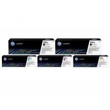 Set Cartuse Toner Original HP (201X) 2x CF400X Negru, 1x CF401X Cyan, 1x CF403X Magenta, 1x CF402X Galben, 12500 pagini si stick USB