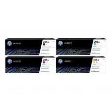 Set Cartuse Toner Original HP (205A) 1x CF530A Negru, 1x CF531A Cyan, 1x CF533A Magenta, 1x CF532A Galben, 3800 pagini si stick USB
