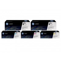 Set Cartuse Toner Original HP (305A) 2x CE410A Negru, 1x CE411A Cyan, 1x CE413A Magenta, 1x CE412A Galben, 12200 pagini si stick USB