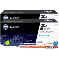 Set Cartus Toner Original (HP230A) 2xCF230A Negru, 2x1600pagini + 4xPix Schneider si 2xTextmarker Penac
