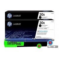 Set Cartus Toner Original (HP30X) 2xCF230X Negru, 2x3500pagini + 5xPix Schneider si 5xTextmarker Flasher