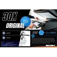 Set Cartus Toner Original (HP30X) 2xCF230X Negru, 2x3500pagini + 5xPix Schneider si 5xTextmarker Flasher