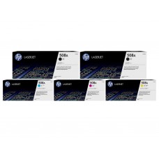 Set Cartuse Toner Original HP (508A) 2x CF360A Negru, 1x CF361A Cyan, 1x CF363A Magenta, 1x CF362A Galben, 27000 pagini si stick USB