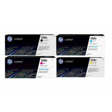 Set Cartuse Toner Original HP (508X) 1x CF360X Negru, 1x CF361X Cyan, 1x CF363X Magenta, 1x CF362X Galben, 41000 pagini si stick USB