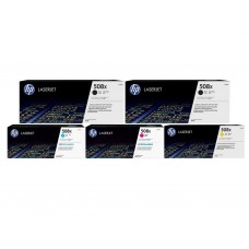 Set Cartuse Toner Original HP (508X) 2x CF360X Negru, 1x CF361X Cyan, 1x CF363X Magenta, 1x CF362X Galben, 53500 pagini si stick USB