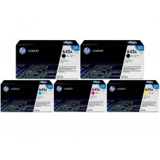 Set Cartuse Toner Original HP (645A) 2x C9730A Negru, 1x C9731A Cyan, 1x C9733A Magenta, 1x C9732A Galben, 62000 pagini si stick USB