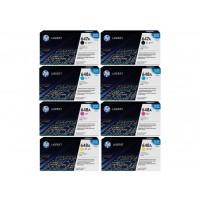 Set Cartuse Toner Original HP (647A/648A) 2x CE260A Negru, 2x CE261A Cyan, 2x CE263A Magenta, 2x CE262A Galben, 83000 pagini si stick USB