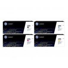 Set Cartuse Toner Original HP (658X) 1x W2000X Negru, 1x W2001X Cyan, 1x W2003X Magenta, 1x W2002X Galben, 117000 pagini si stick USB