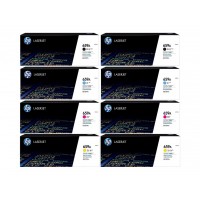 Set Cartuse Toner Original HP (659A) 2x W2010A Negru, 2x W2011A Cyan, 2x W2013A Magenta, 2x W2012A Galben, 110000 pagini si stick USB