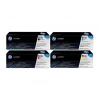 Set Cartuse Toner Original HP (825A/824A) 1x CB390A Negru, 1x CB381A Cyan, 1x CB383A Magenta, 1x CB382A Galben, 82500 pagini si stick USB