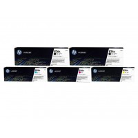 Set Cartuse Toner Original HP (826A) 2x CF310A Negru, 1x CF311A Cyan, 1x CF313A Magenta, 1x CF312A Galben, 152500 pagini si stick USB