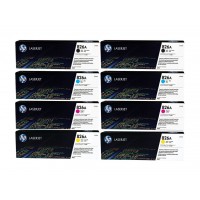 Set Cartuse Toner Original HP (826A) 2x CF310A Negru, 2x CF311A Cyan, 2x CF313A Magenta, 2x CF312A Galben, 247000 pagini si stick USB