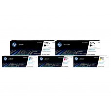 Set Cartuse Toner Original HP (207A) 2x W2210A Negru, 1x W2211A Cyan, 1x W2213A Magenta, 1x W2212A Galben, 6450 pagini si stick USB