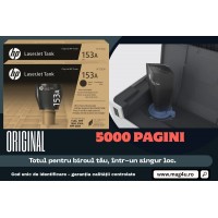 Set Cartus Toner Original HP(153A) 2xW1530A Negru, 2x2500 pagini, Pix Jestream si Textmarker Schneider