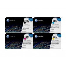 Set Cartuse Toner Original HP (504X/504A) 1x CE250X Negru, 1x CE251A Cyan, 1x CE253A Magenta, 1x CE252A Galben, 31500 pagini si stick USB
