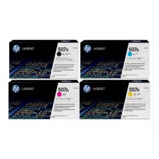 Set Cartuse Toner Original HP (507X/507A) 1x CE400X Negru, 1x CE401A Cyan, 1x CE403A Magenta, 1x CE402A Galben, 29000 pagini si stick USB