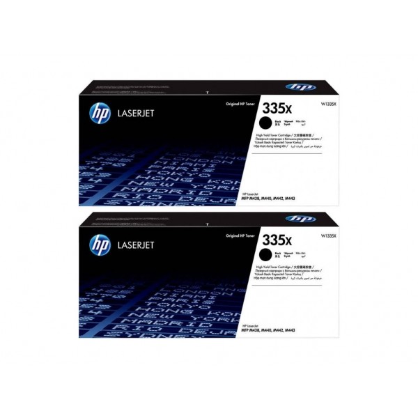 Set Cartuse Toner Original HP (335X) 2x W1335X Negru, 27400 pagini si stick USB