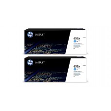 Set Cartuse Toner Original HP (658A) 2x W2001A Cyan, 12000 pagini si stick USB