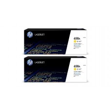 Set Cartuse Toner Original HP (658A) 2x W2002A Galben, 12000 pagini si stick USB