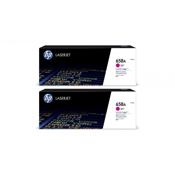 Set Cartuse Toner Original HP (658A) 2x W2003A Magenta, 12000 pagini si stick USB