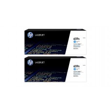 Set Cartuse Toner Original HP (659X) 2x W2011X Cyan, 58000 pagini si stick USB