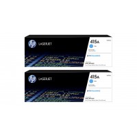 Set Cartuse Toner Original HP (415A) 2x W2031A Cyan, 4200 pagini si stick USB