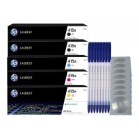 Set Cartuse Toner Original HP 415X 2x W2030X Negru + HP 415A 1x W2031A Cyan + 1x W2032A Magenta + 1x W2033A Galben cu 8x Pix si 8x CD-R