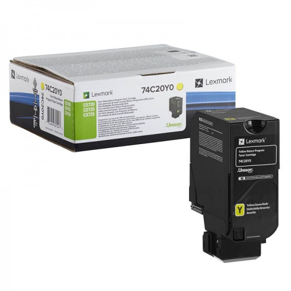 Cartus toner return program 74C20Y0 galben Lexmark 3000 pagini