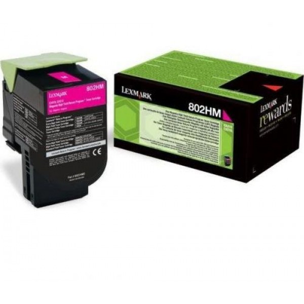Cartus toner return program 80C2HM0 (802HM) magenta Lexmark 3000 pagini