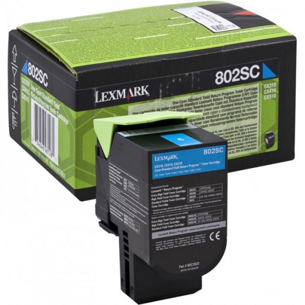 Cartus toner return program 80C2SC0 (802SC) cyan Lexmark 2000 pagini